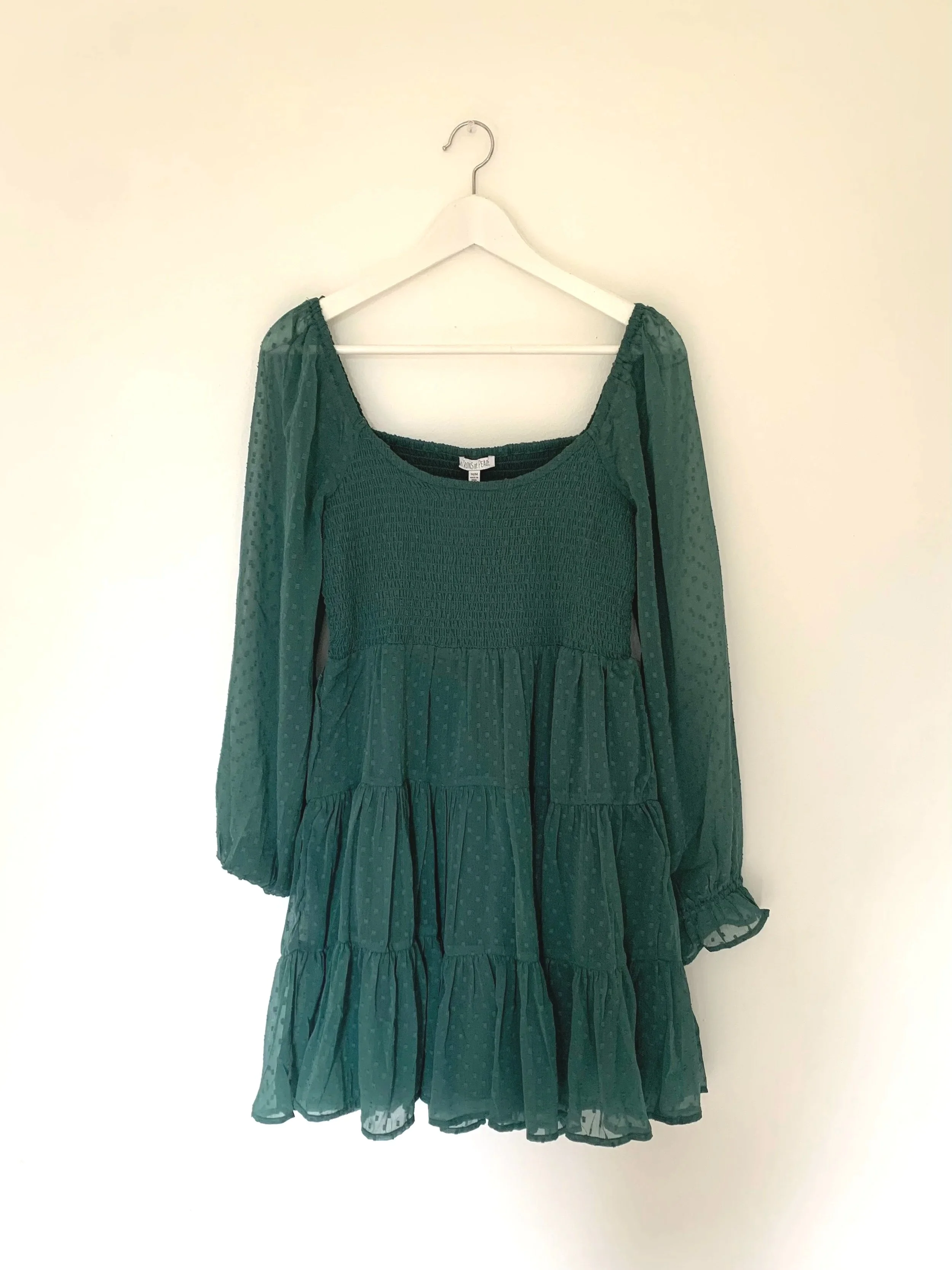 NEW - Long Sleeve Sheer Sleeve Mini | Size: M