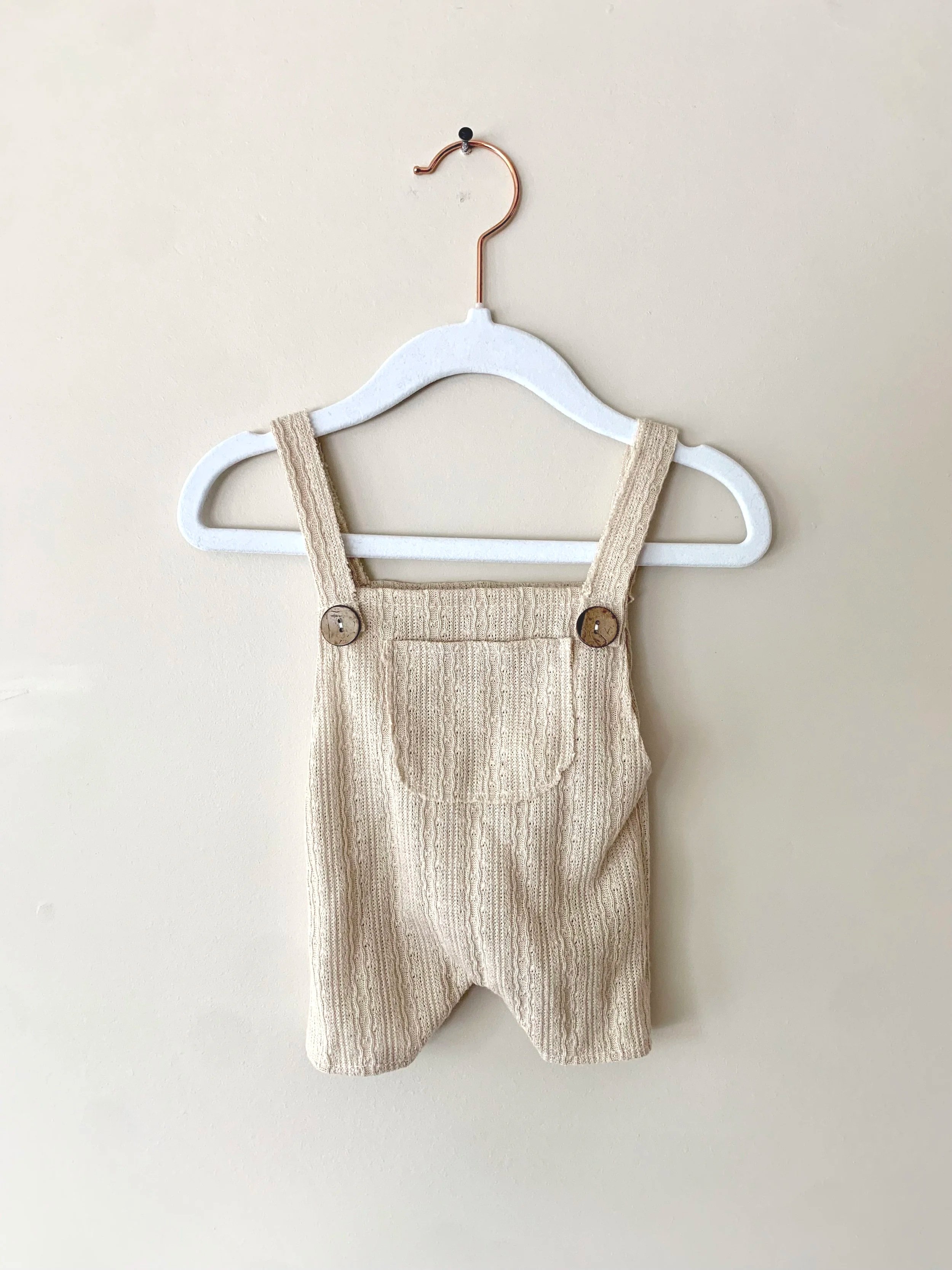 Linen Beige Romper | Newborn