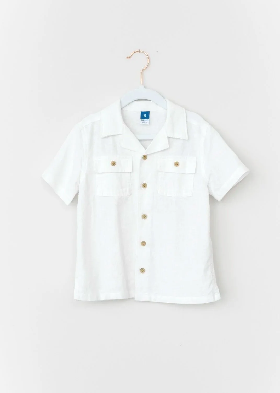 Linen Short Sleeve Button Shirt | Size: 5T