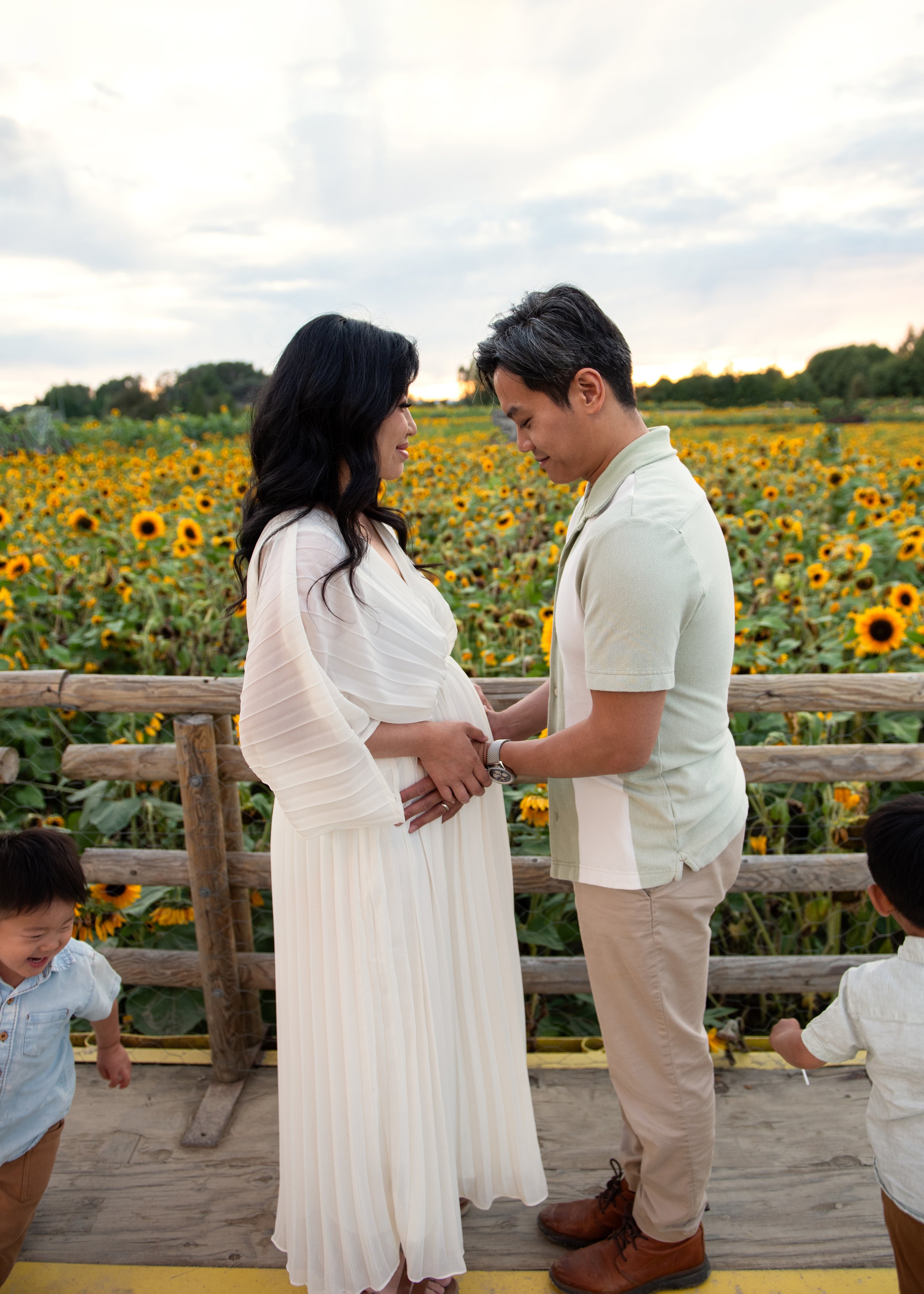 Couples Maternity Session with Kids