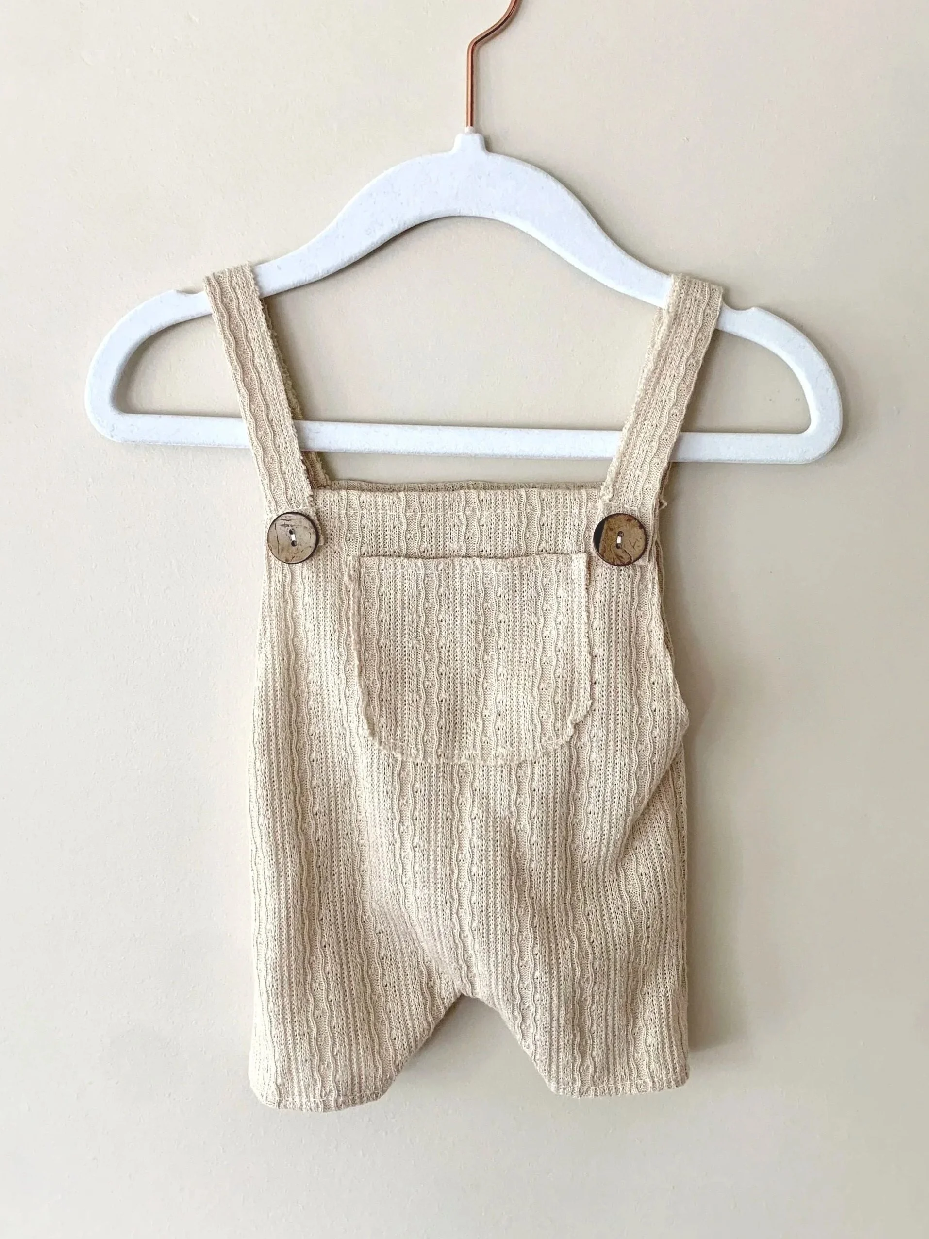 Linen Beige Romper | Newborn