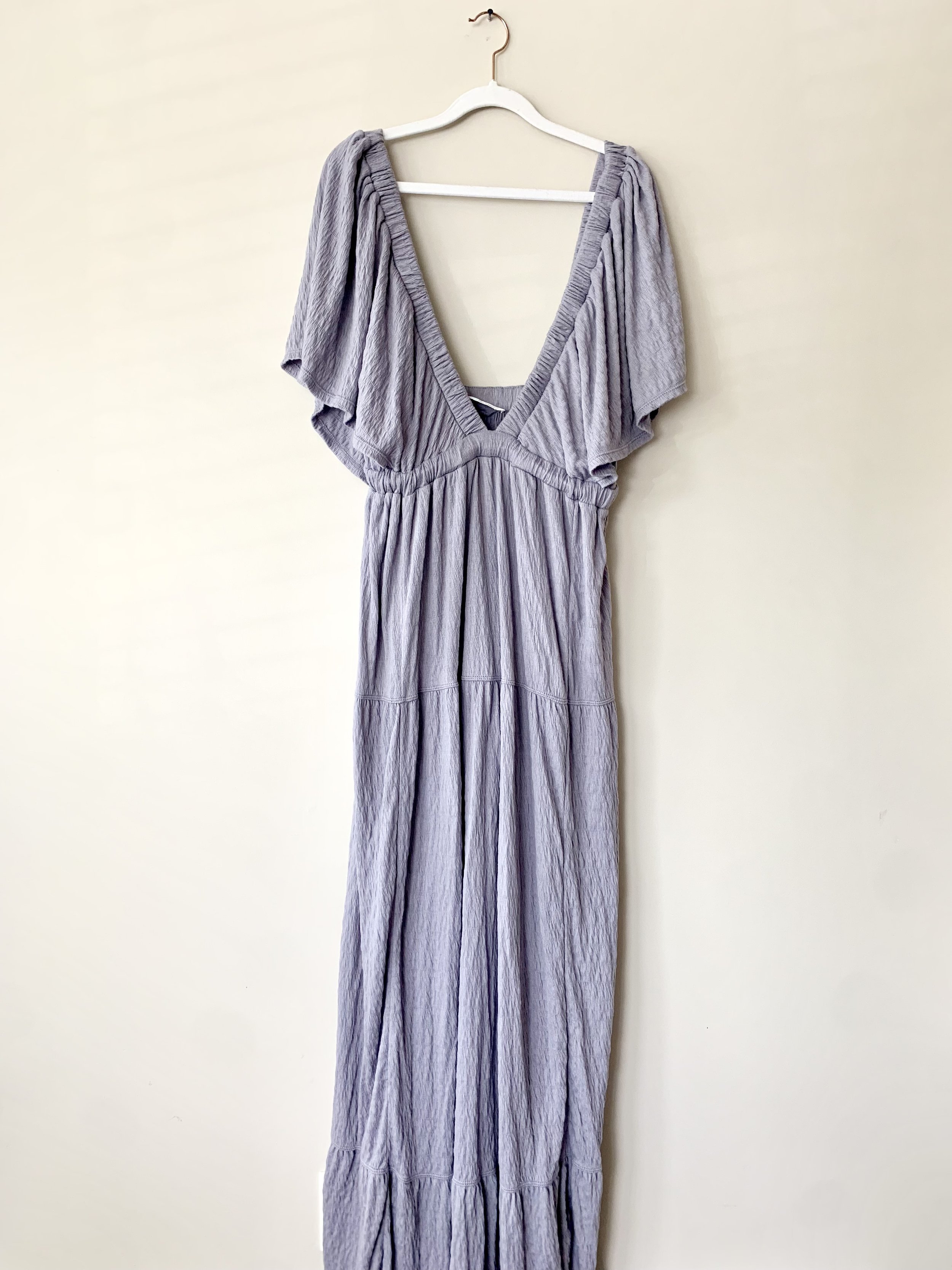 NEW Deep V Grey Maternity Maxi |
 Size: XL