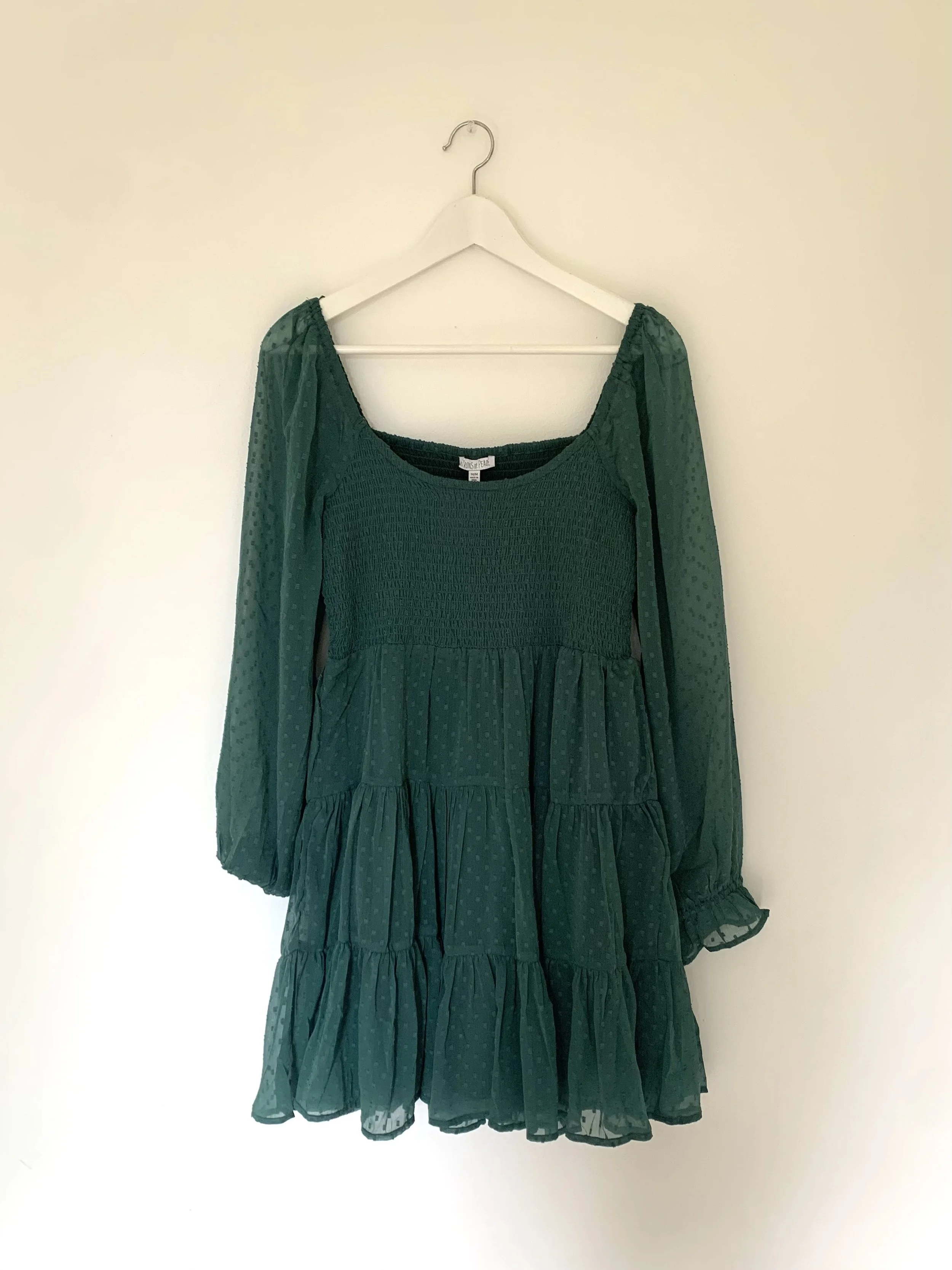 NEW - Long Sleeve Sheer Sleeve Mini | Size: M