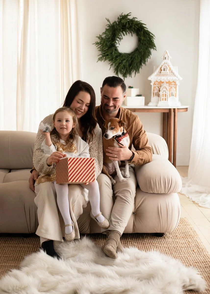 Holiday family session at our studio in White Rock, BC