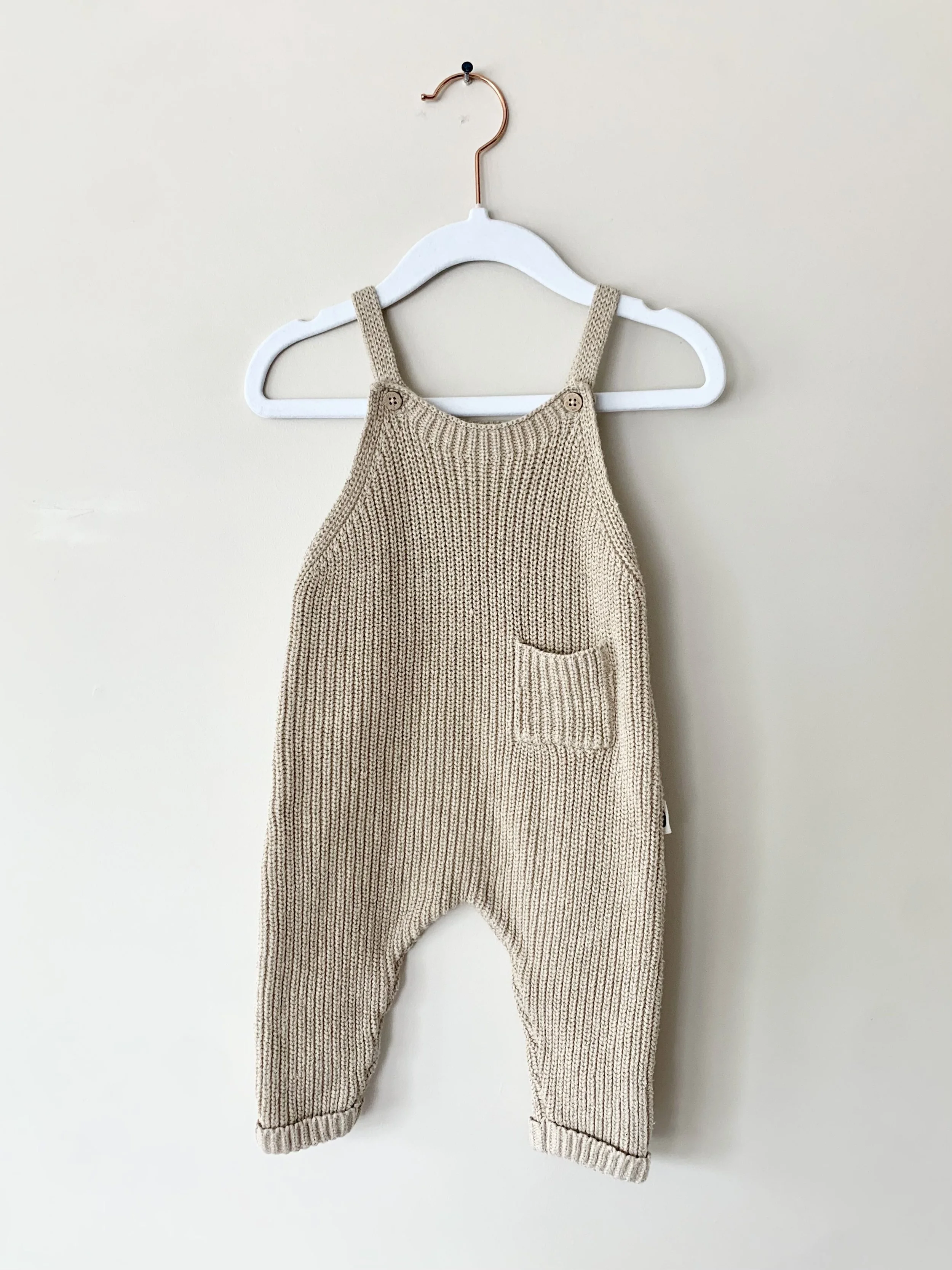 Knit Overalls | Size: 6-9M