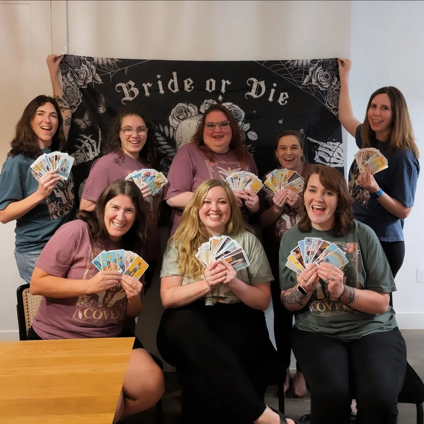 I absolutely love my job! ✨ Bringing tarot to bachelorette parties is pure joy. Big topics come up, we discuss dreams, plans, and next steps. The readings only last a couple of hours, but the conversations they inspire continue through the weekend.

