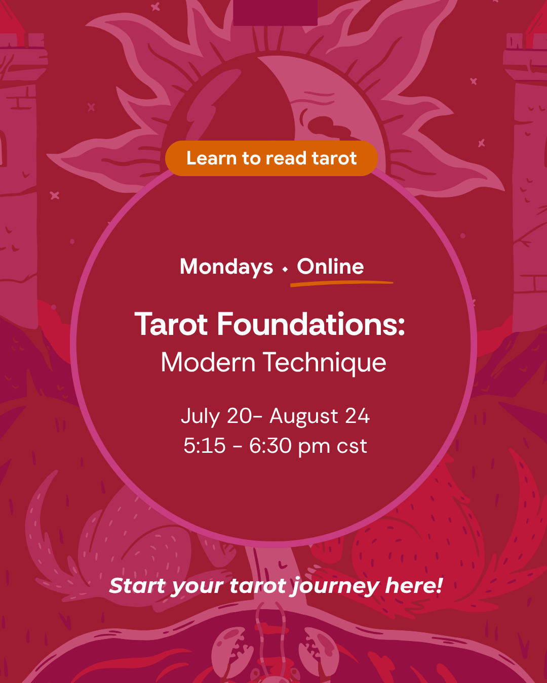 Tarot Foundations: Modern Technique ⬩ Online | Summer Session