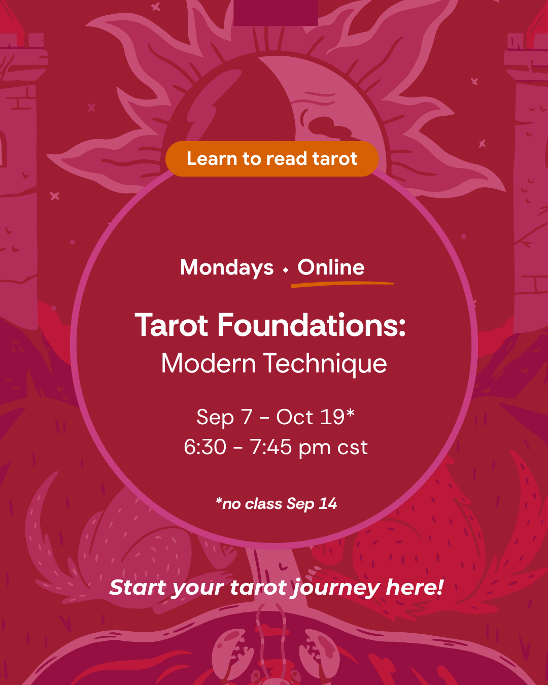 Tarot Foundations: Modern Technique⬩Online | Fall Session