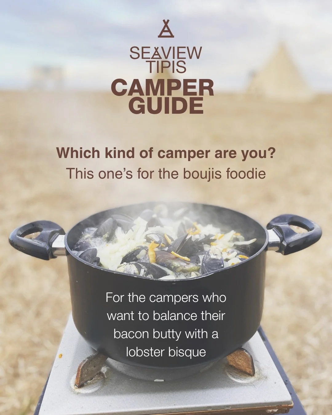 This week&rsquo;s camper guide is for the bougie foodies. The ones who want fire pits and fine dining. Off-grid by day, dressed up for dinner by night. 

Swipe for our top restaurant picks near Seaview Tipis. All driving distances are included so you