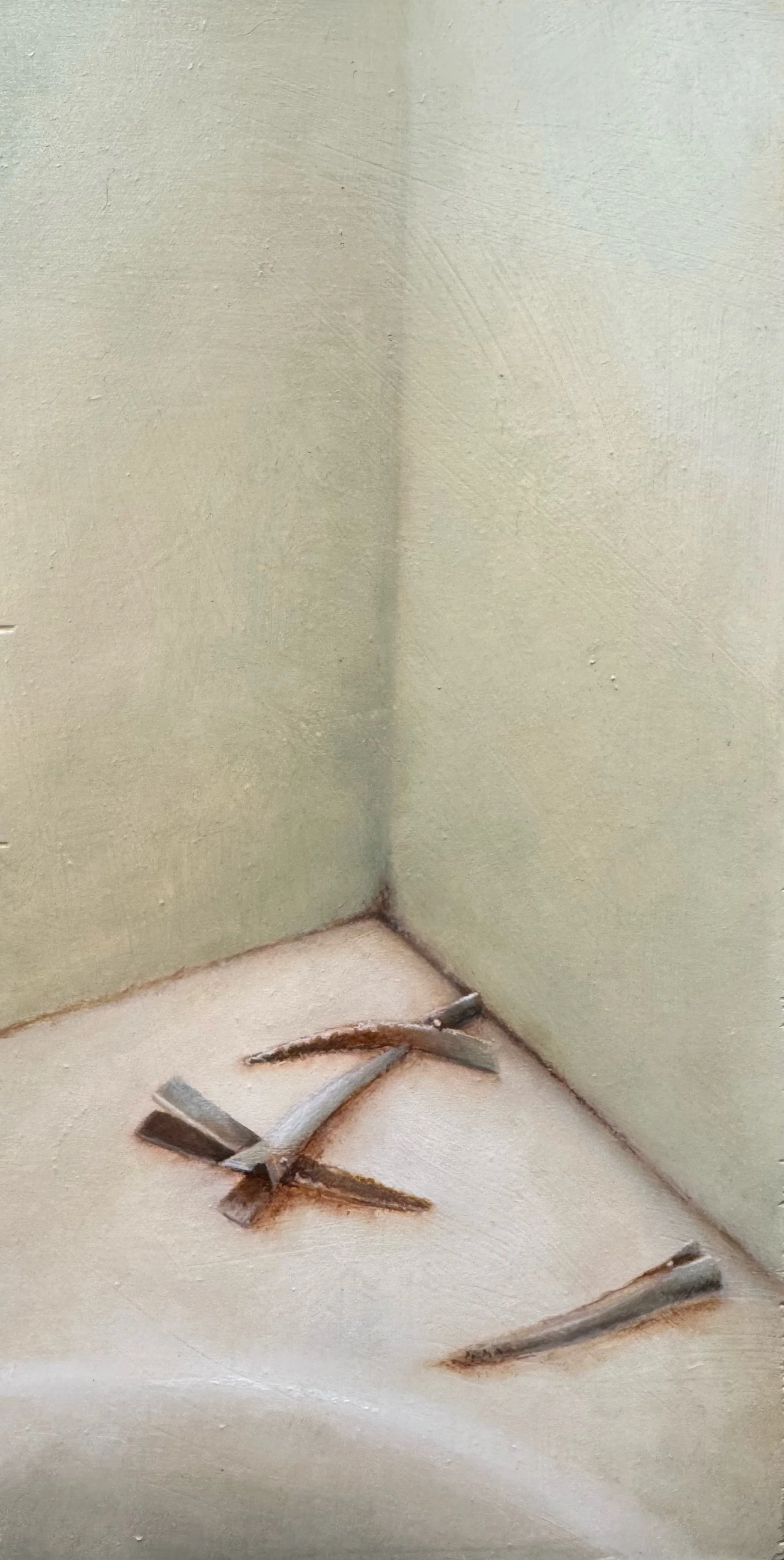 unpinned   Oil on panel   12" x 6" 2026