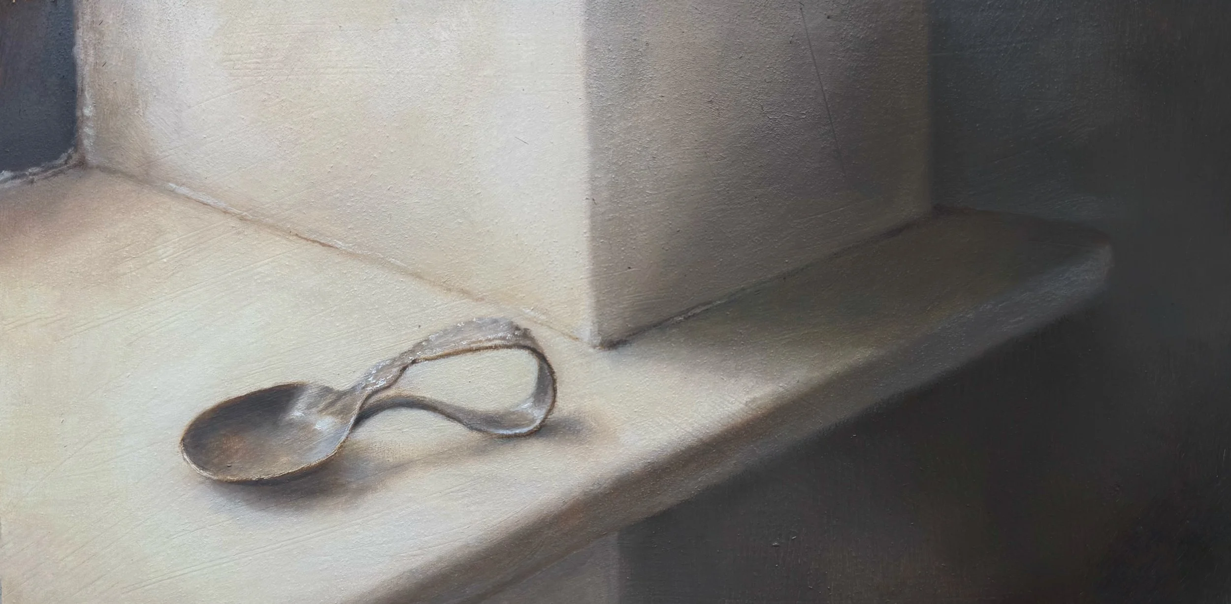 patinated   Oil on panel   6" x 12" 2026