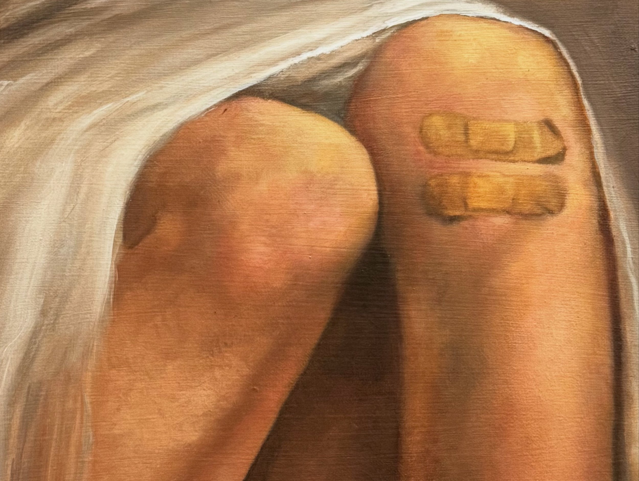 the day she fell off her bike   Oil on panel   18.5" x 21" 2025