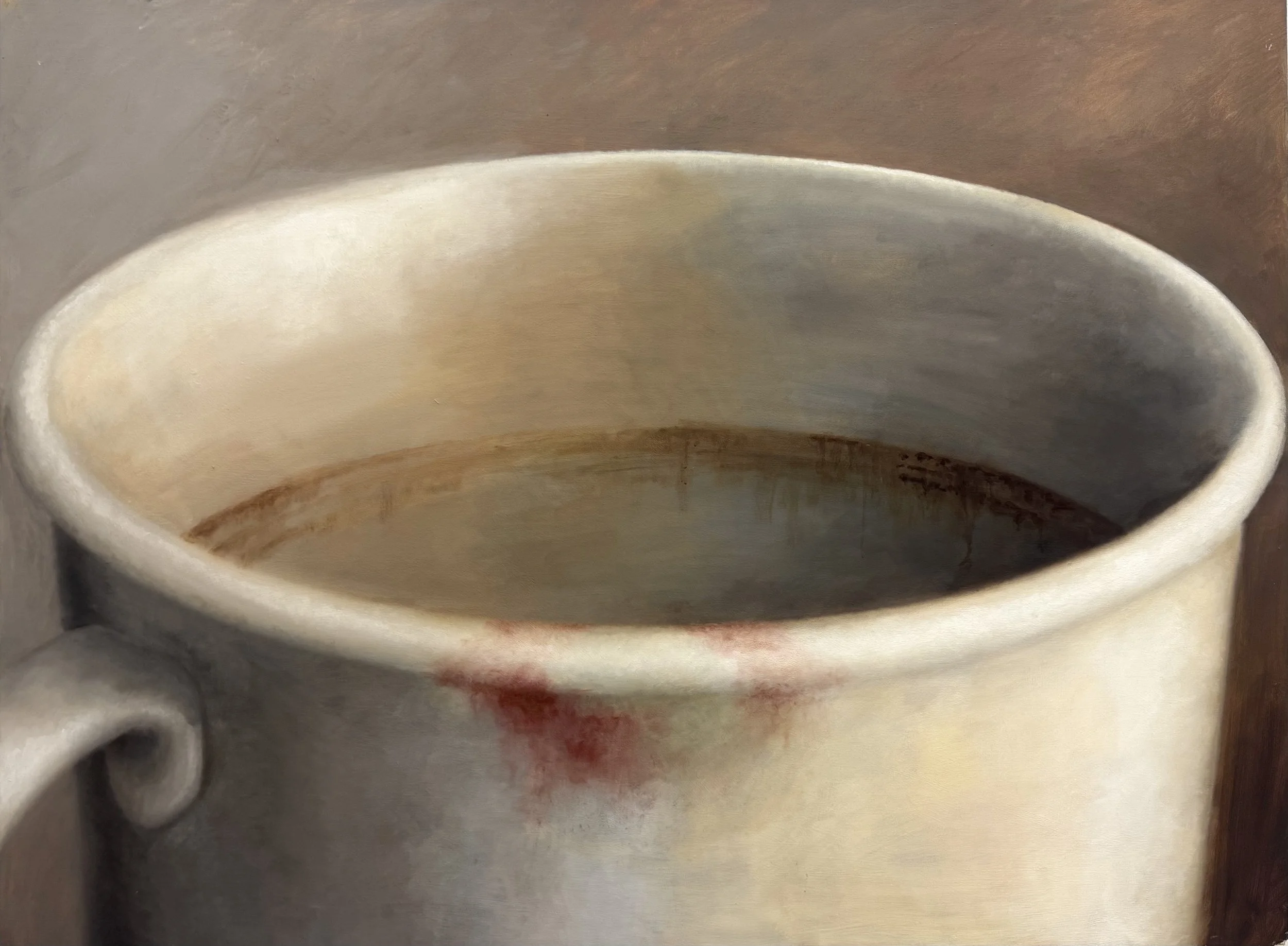 sipped   Oil on panel   36" x 48" 2026