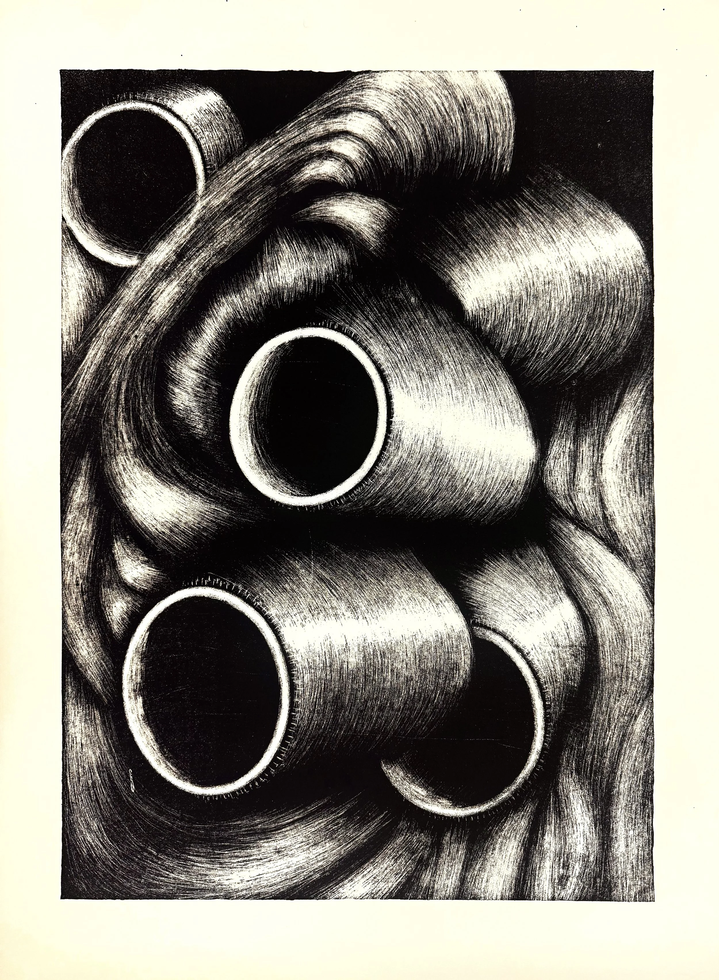 curlers   lithograph on paper   26" x 18.5" edition 1/1 2026