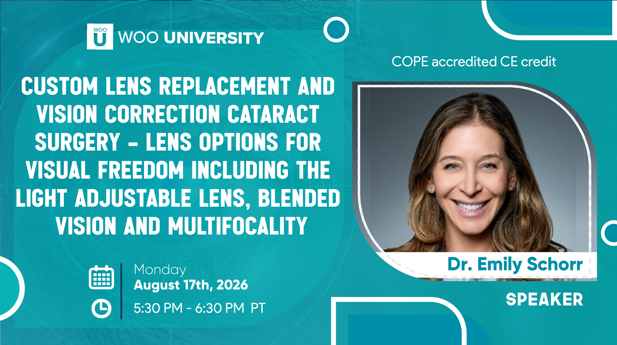 Custom Lens Replacement and Vision Correction Cataract Surgery - Lens Options for Visual Freedom Including the Light Adjustable lens, Blended Vision and Multifocality