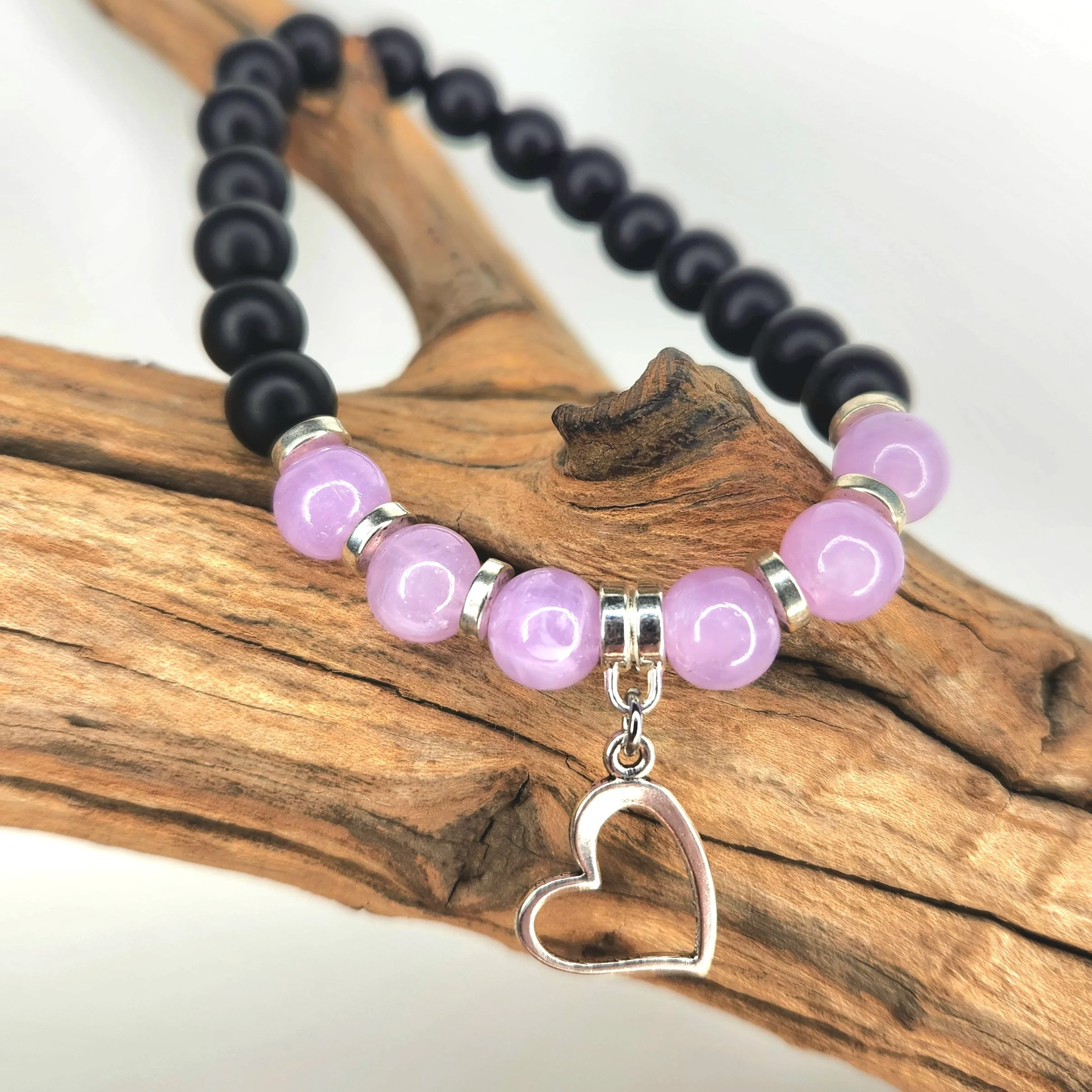 Lavender Heart Bracelet
