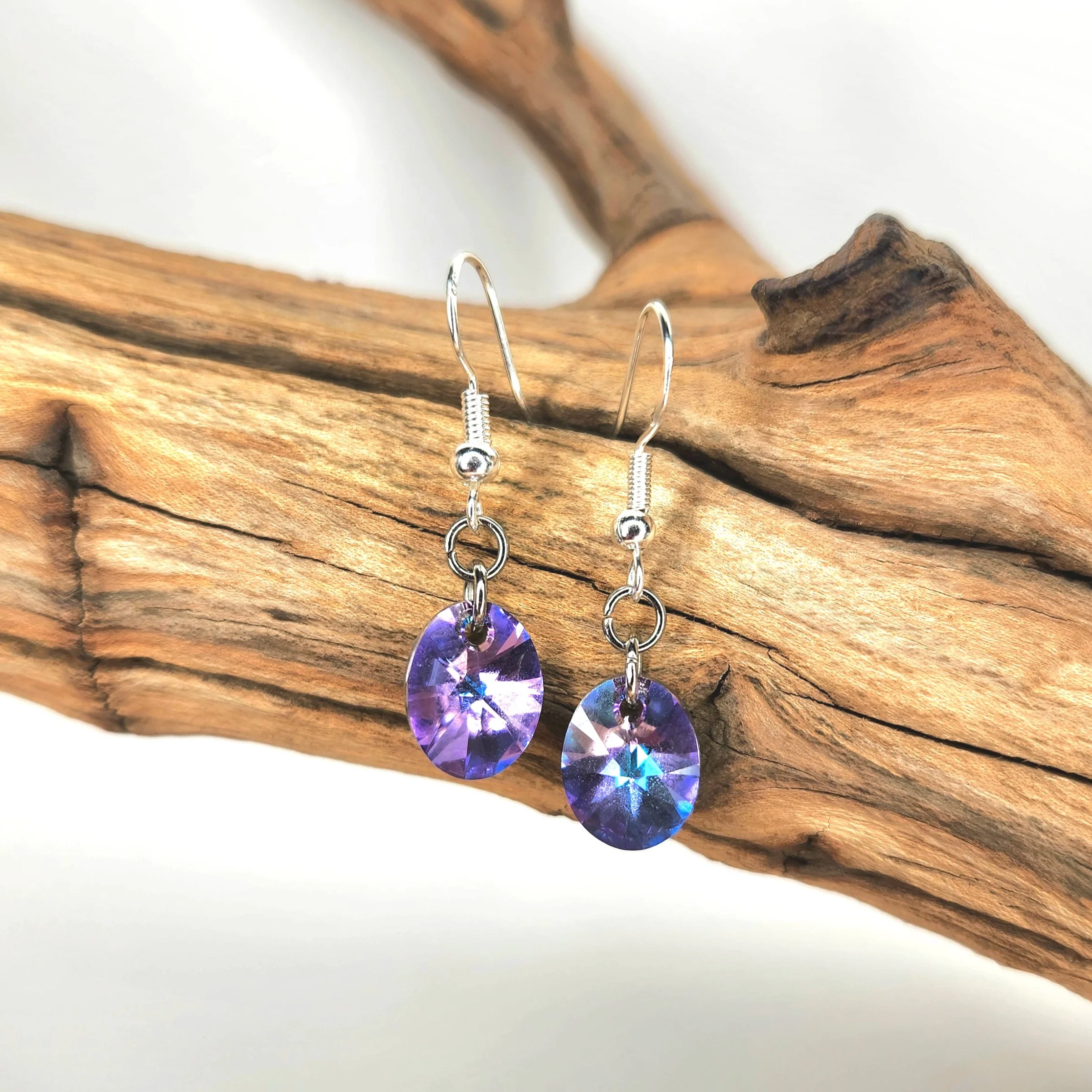 Iridescent Oval Earrings
