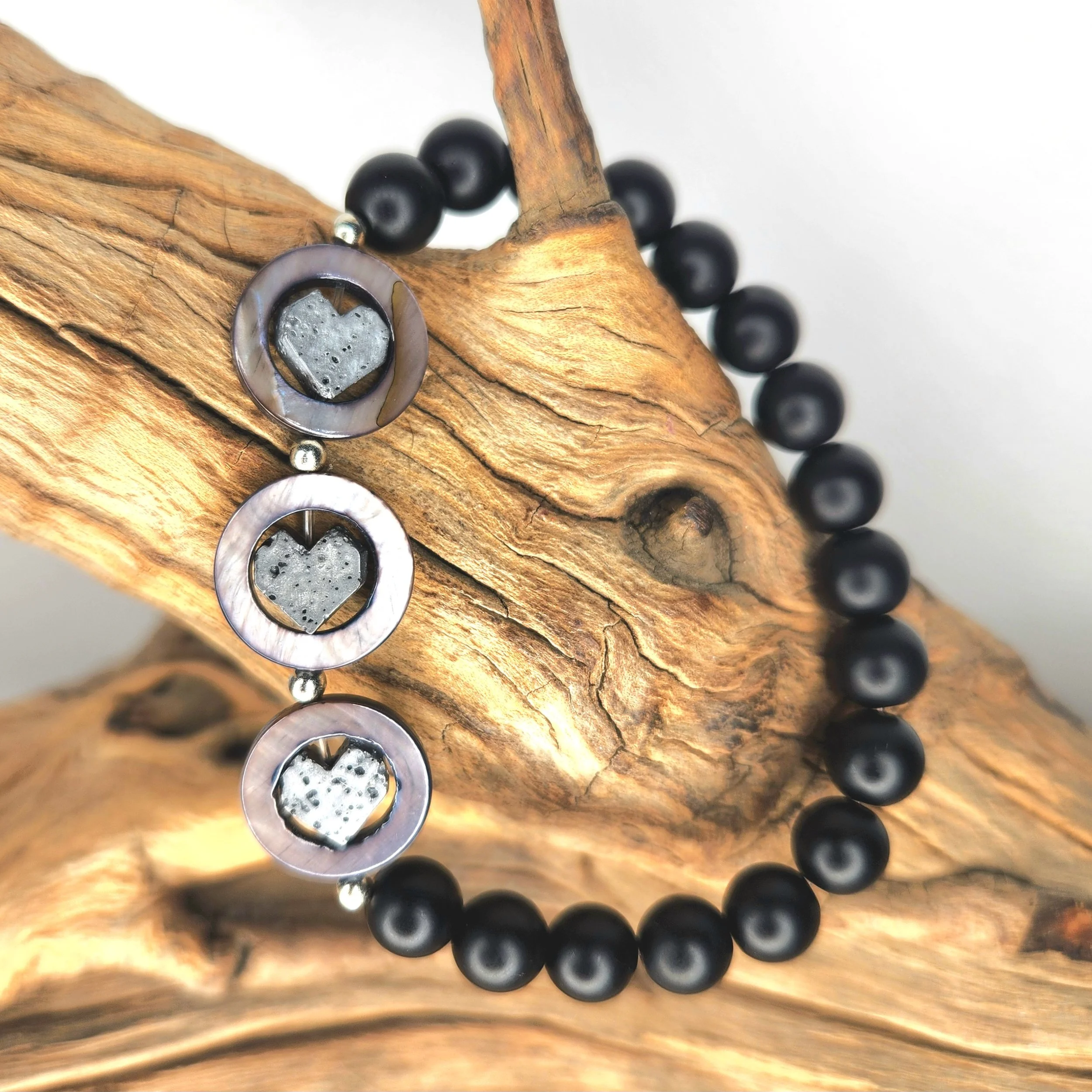 Shadowed Heart Bracelet