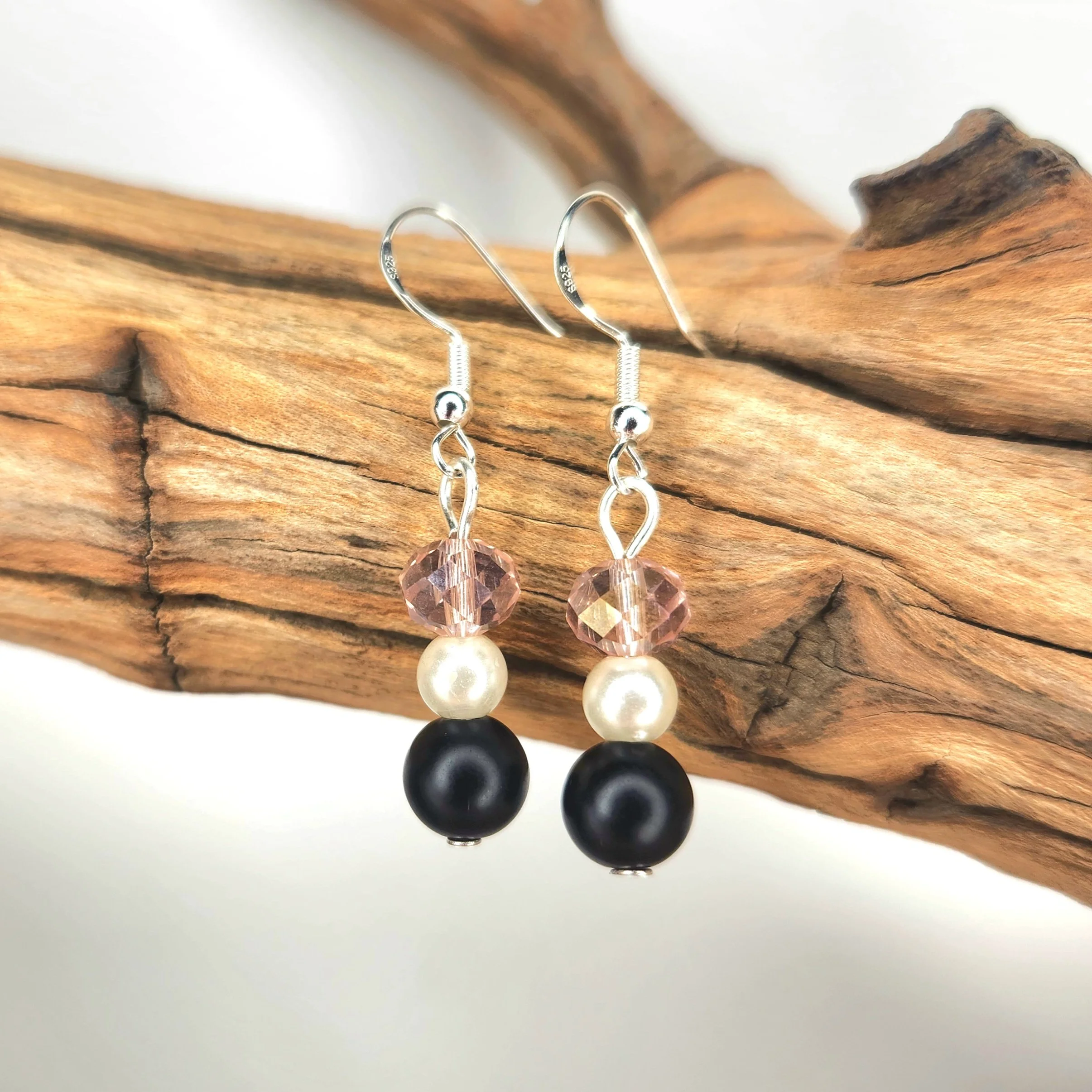 Pink And Pearls Earrings