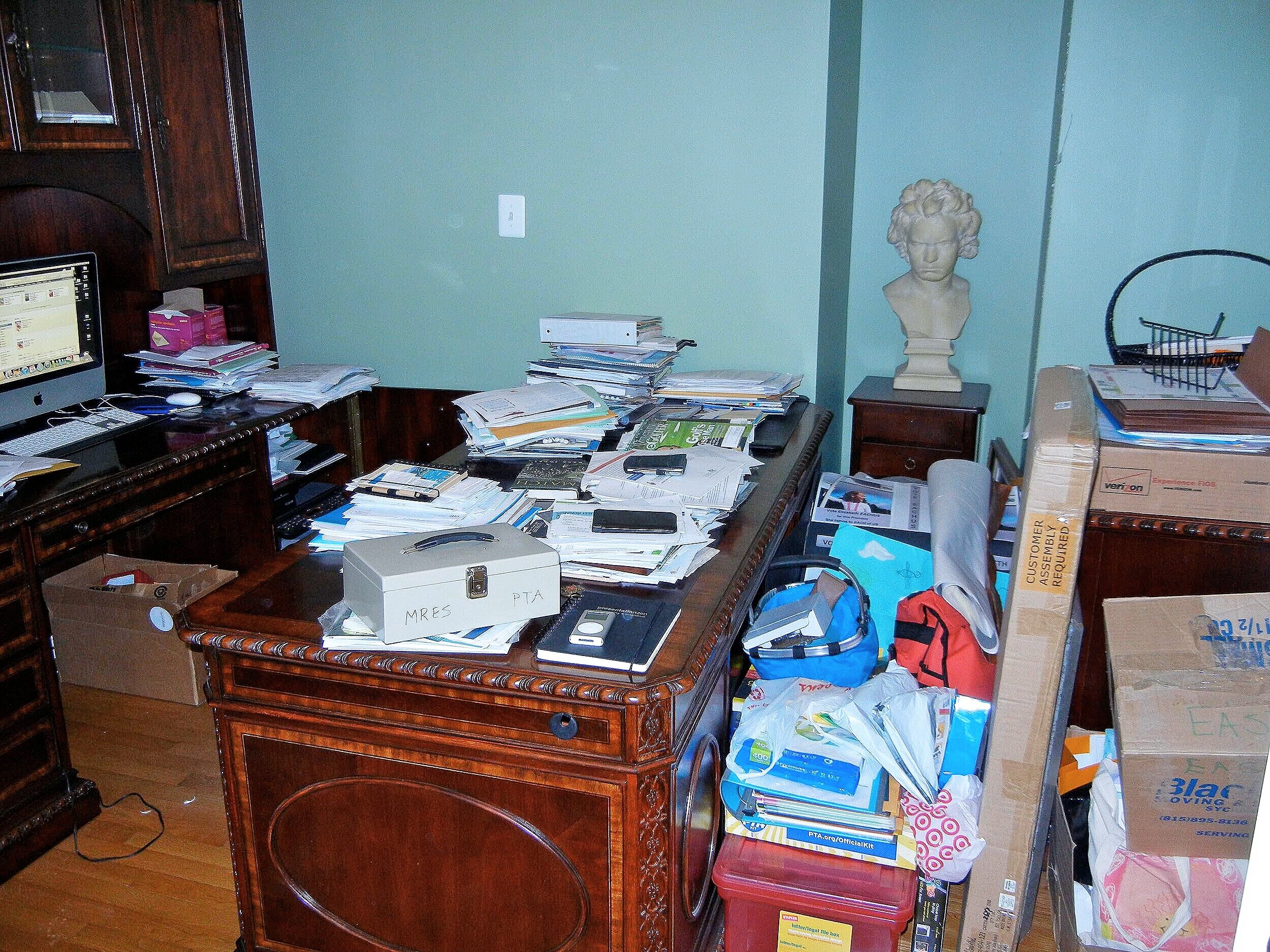 Office BEFORE - Overflowing and Overwhelming