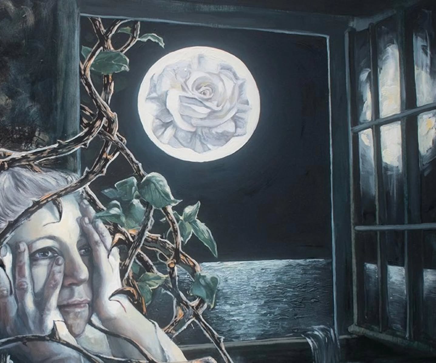 An omission- I don't always share my darker paintings. I don't want to scare you away. I painted this one a year ago. It was at my open studio but I don't think it was online and I certainly didn't add it to the tarot section of my webpage. I've been