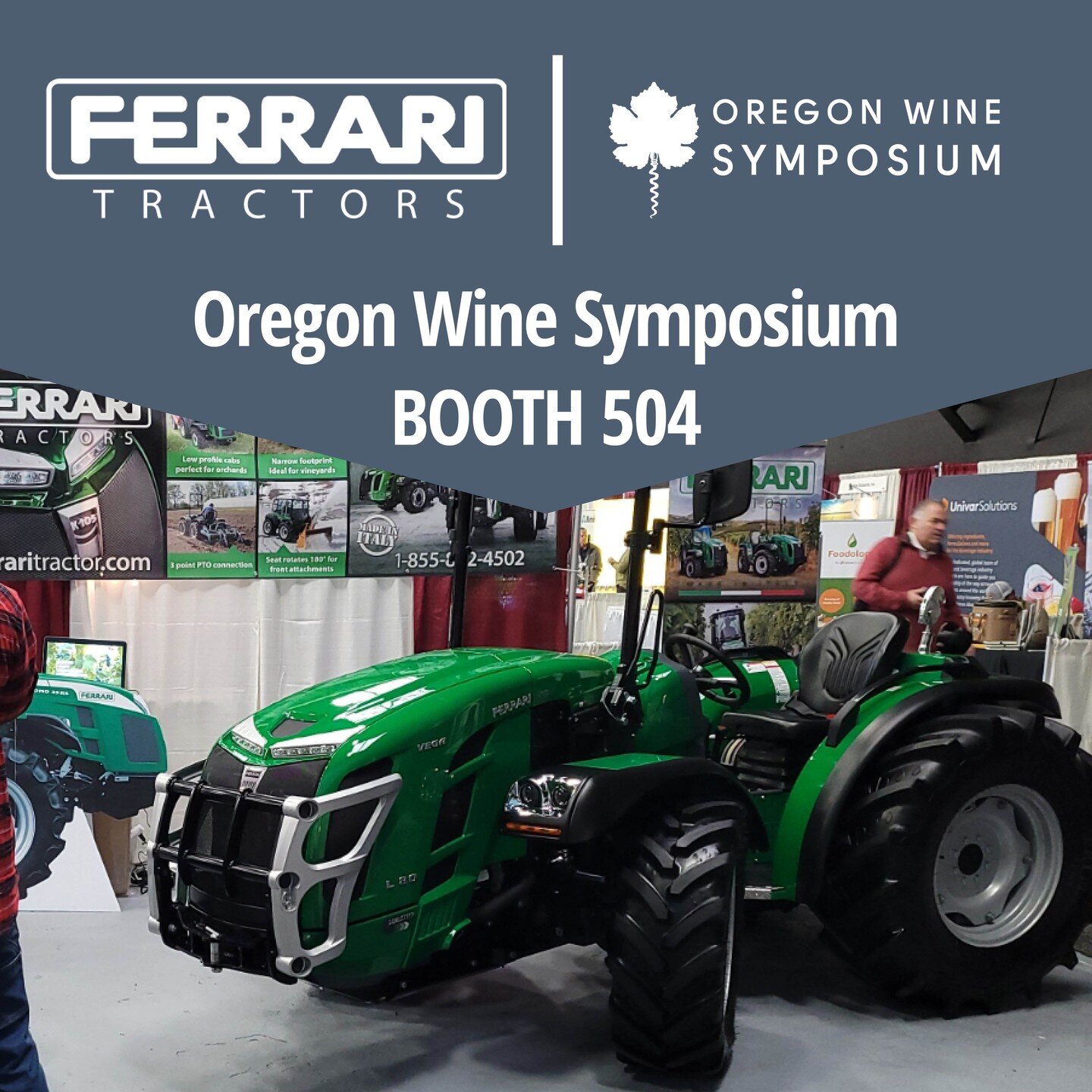 Hey Oregon wine growers! Come see us in Booth 504 at the 2024 @orwinesymposium in Portland this week! Ferrari will be on display thanks to Salem Hydraulics.
.
#ferrari #ferraritractor #oregonwinesymposium #oregonwine #vineyardtractor #compactractor #