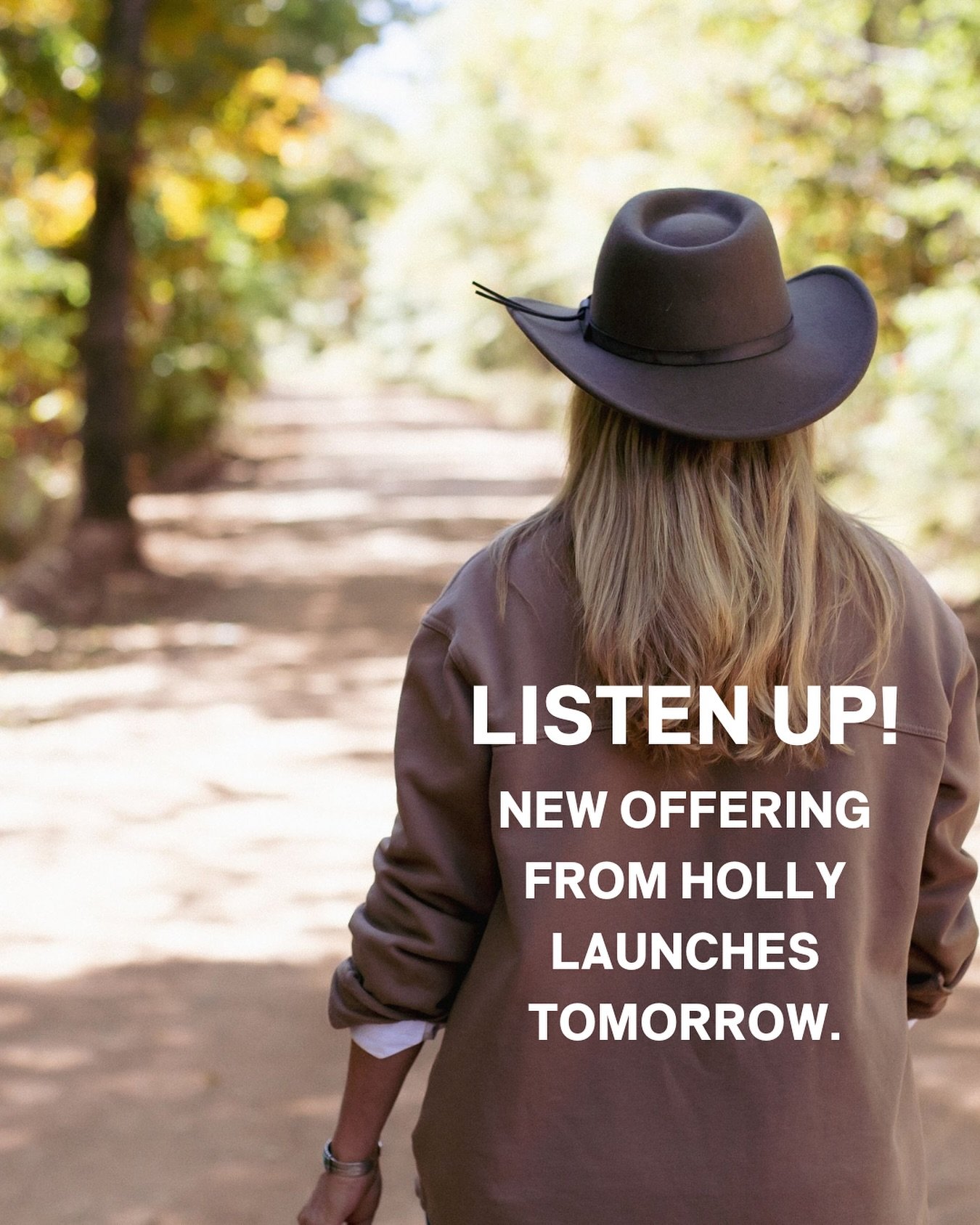 🚨 Something NEW is coming from Holly Krepps&hellip; and it launches tomorrow.

If you&rsquo;ve ever wanted more consistent access to Holly&rsquo;s wisdom&mdash;bite-sized, potent, and perfectly timed&mdash;you&rsquo;ll want to keep your eyes open.

