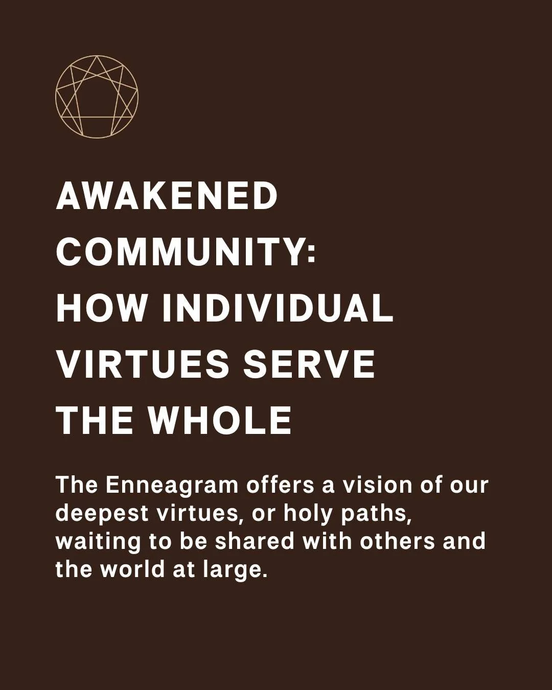 🪷 Spiritual ecology is also a practice of community &mdash; speaking, listening, and acting in harmony with one another.

🪶 The Enneagram reminds us that within each of us lives a holy path &mdash; a virtue.

🌱 When lived and shared in community, 