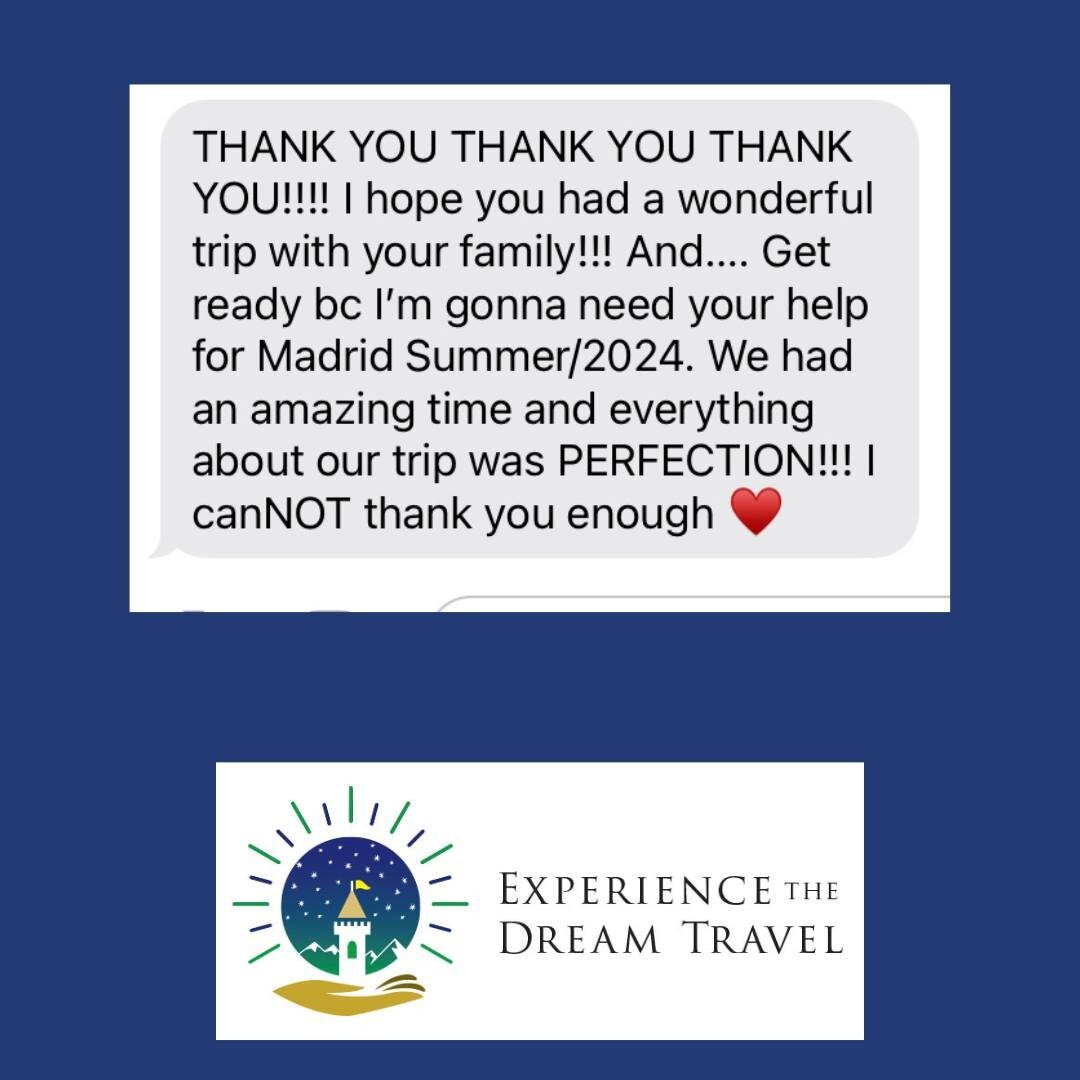 It was so nice to return from our 2 week trip to Scotland and Ireland to client messages like this. Another happy client family after a beautiful Italy trip!

 #experiencethedreamtravel  #makememories #seetheworld #traveladvisor #italyvacation