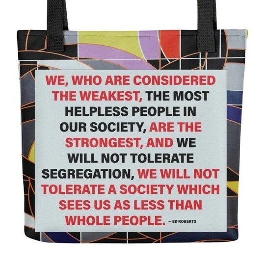 disability quote tote bag