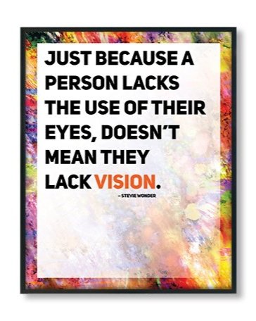 Stevie Wonder disability quote poster