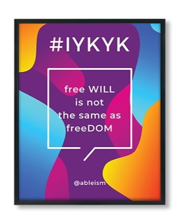 disability freedom quote poster