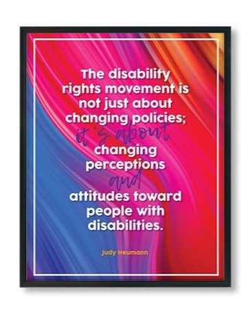 Judy Hermann disability rights quote poster