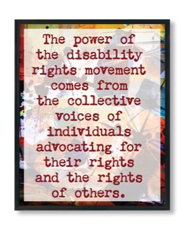 disability rights quote poster