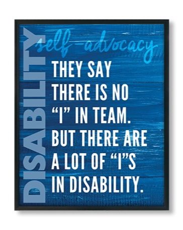 disability self-advocacy poster