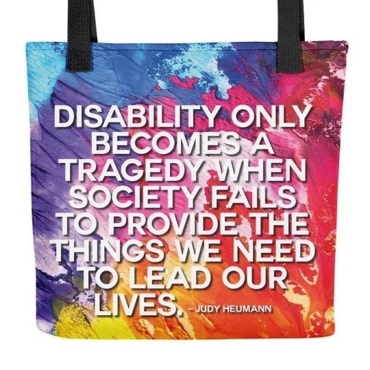 disability ableism quote tote bag