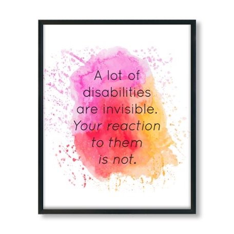Invisible Disability Quote Poster