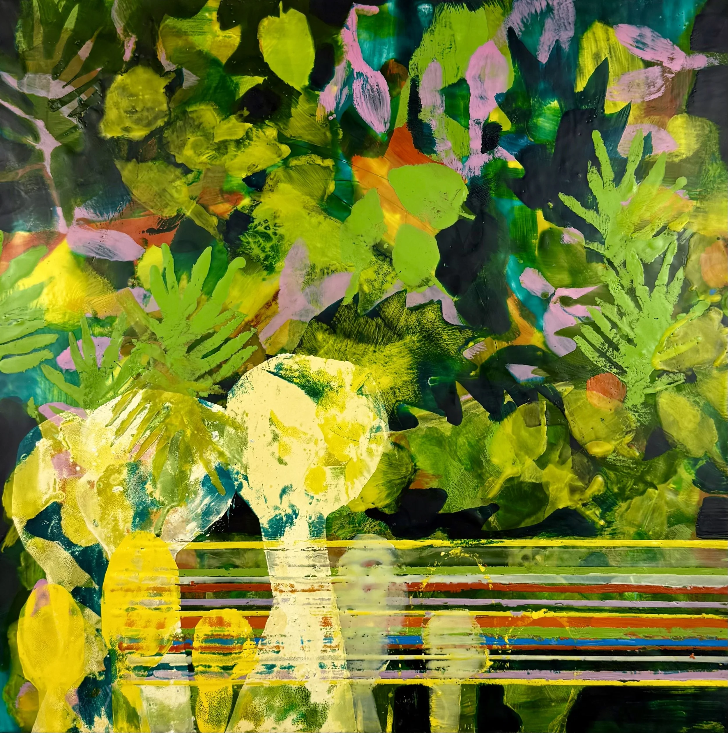 Organic Layer
Encaustic and oil on cradle panel
24" x 24" x 1 1 2/"
$1,200