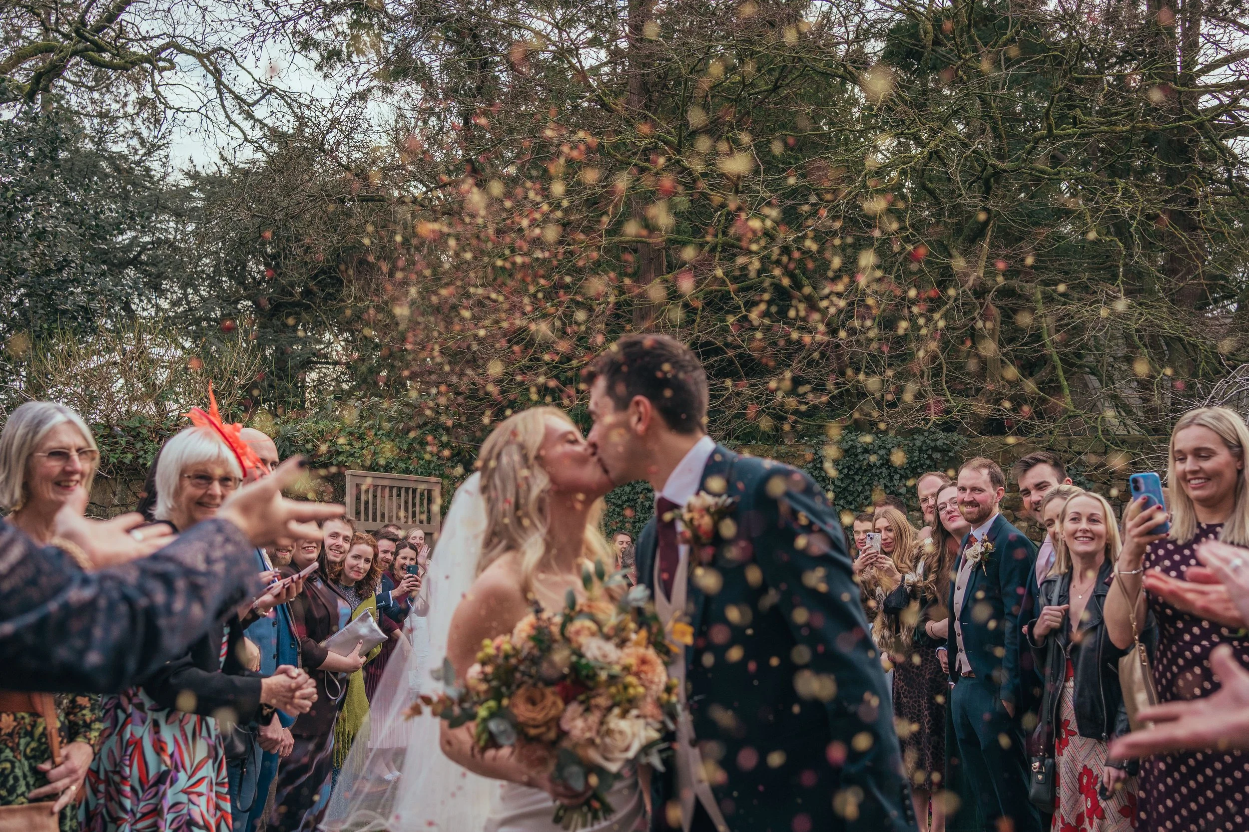 Confetti Kiss - Winter wedding photography