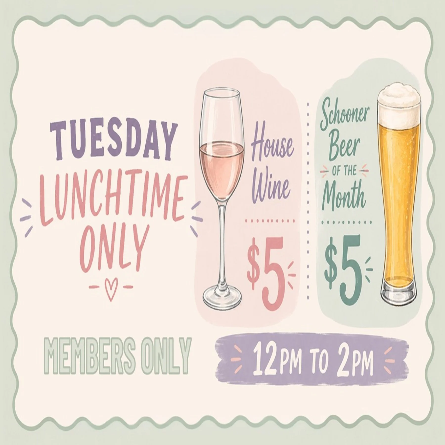 Tuesday Lunchtime ONLY