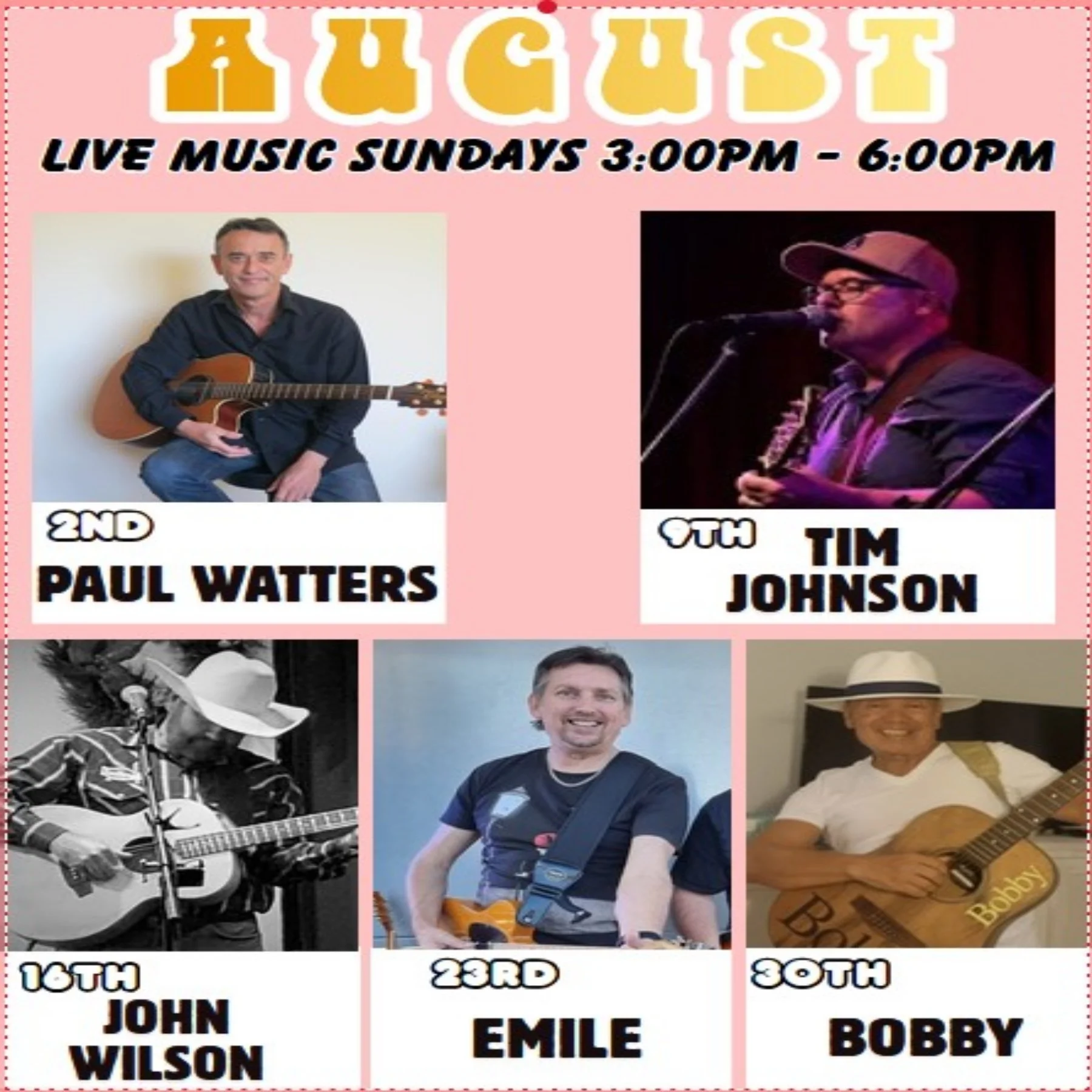 FREE Live Music in August