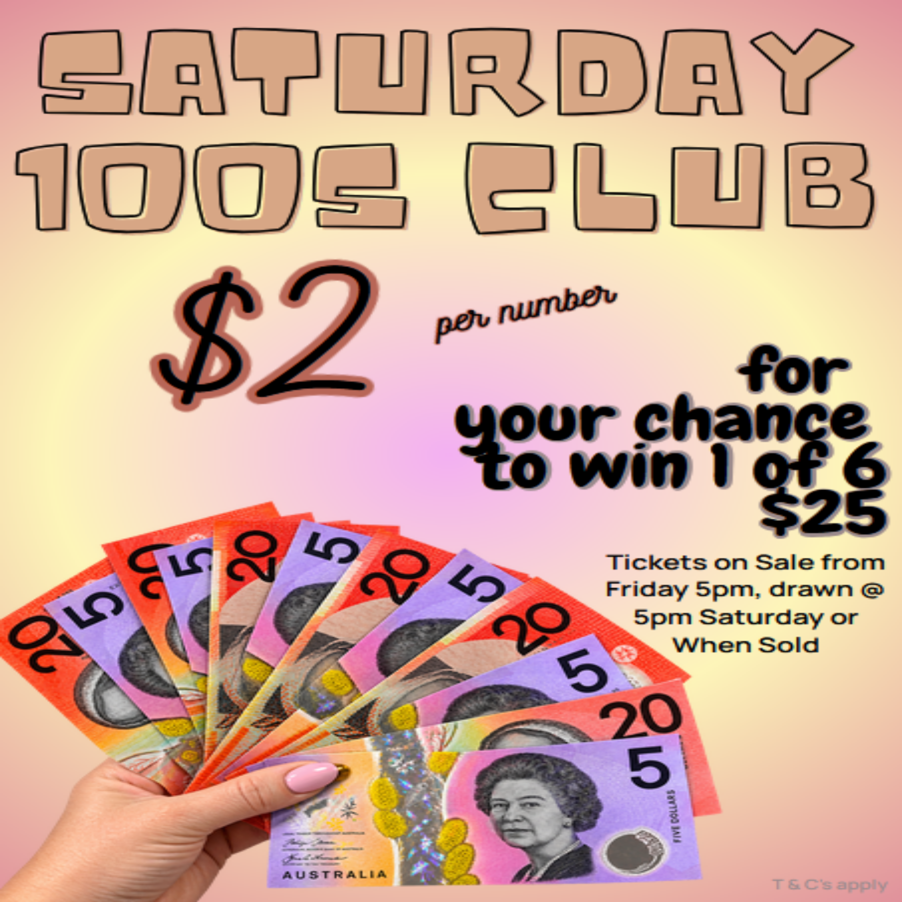 100s CLUB Every Saturday