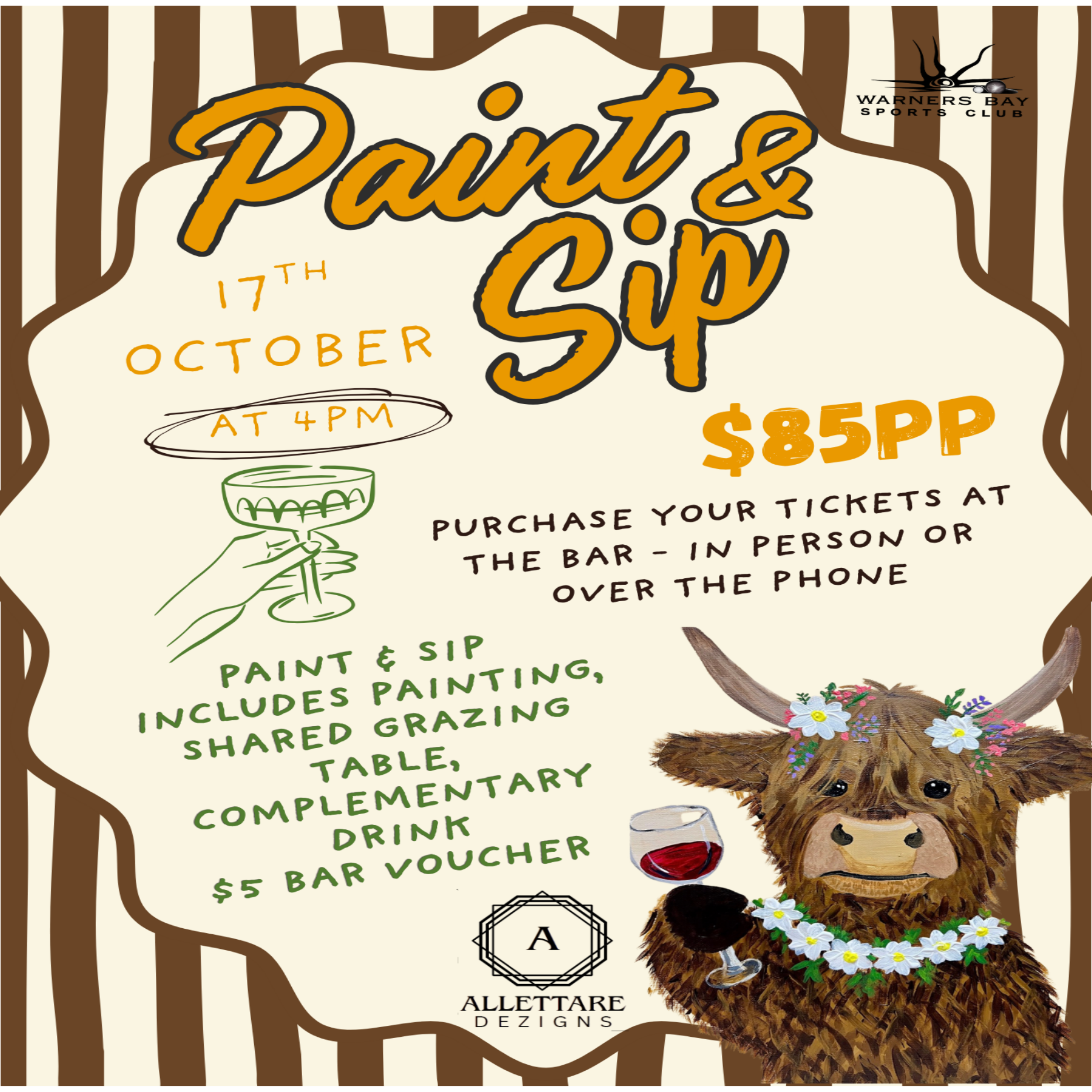Paint &amp; Sip “Allettare Designs”