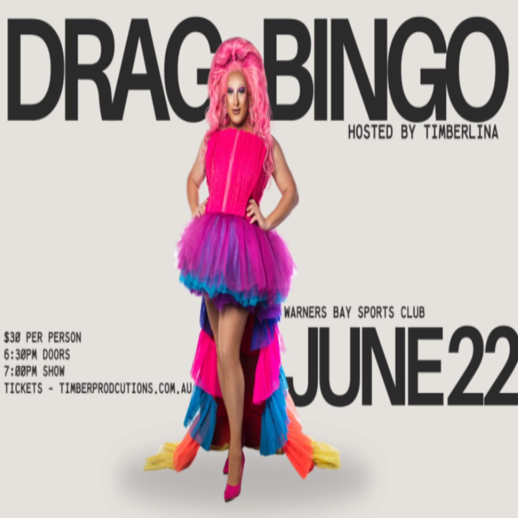 Timberlina Timberlina Drag Queen Bingo — Warners Bay Sports Club