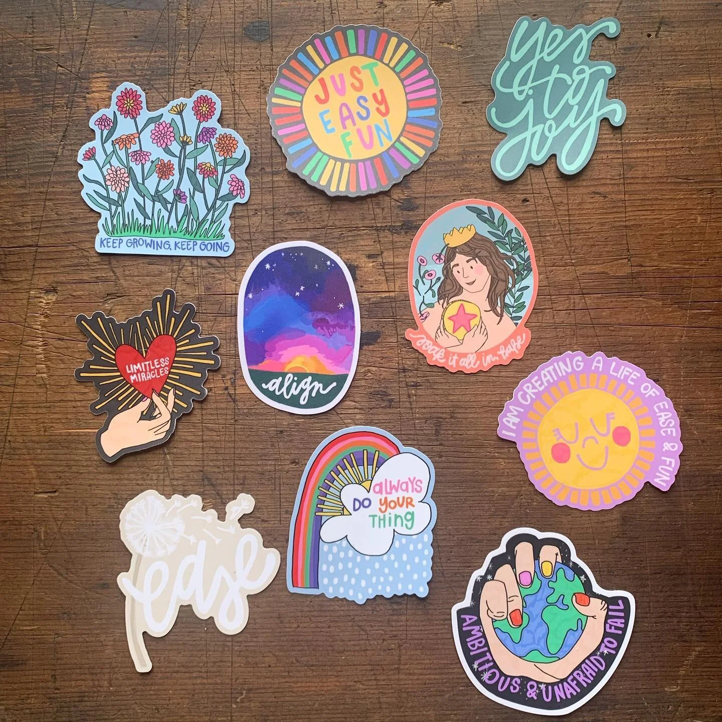 Loved making these mantra stickers with so many amazing people. I&rsquo;m pressing pause on custom work to focus on creating space for ease and play with my daughter and building up my professional portfolio over the summer. Don&rsquo;t worry, we can