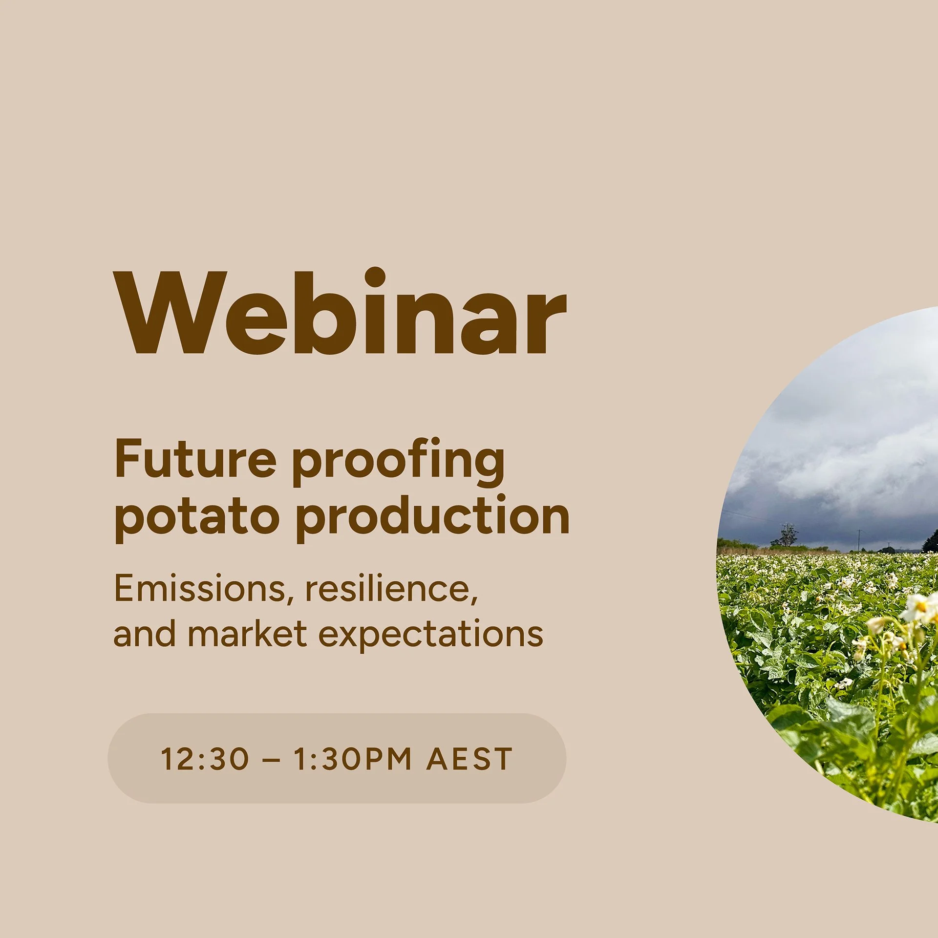 Webinar - Future proofing potato production: emissions, resilience, and market expectations&nbsp;