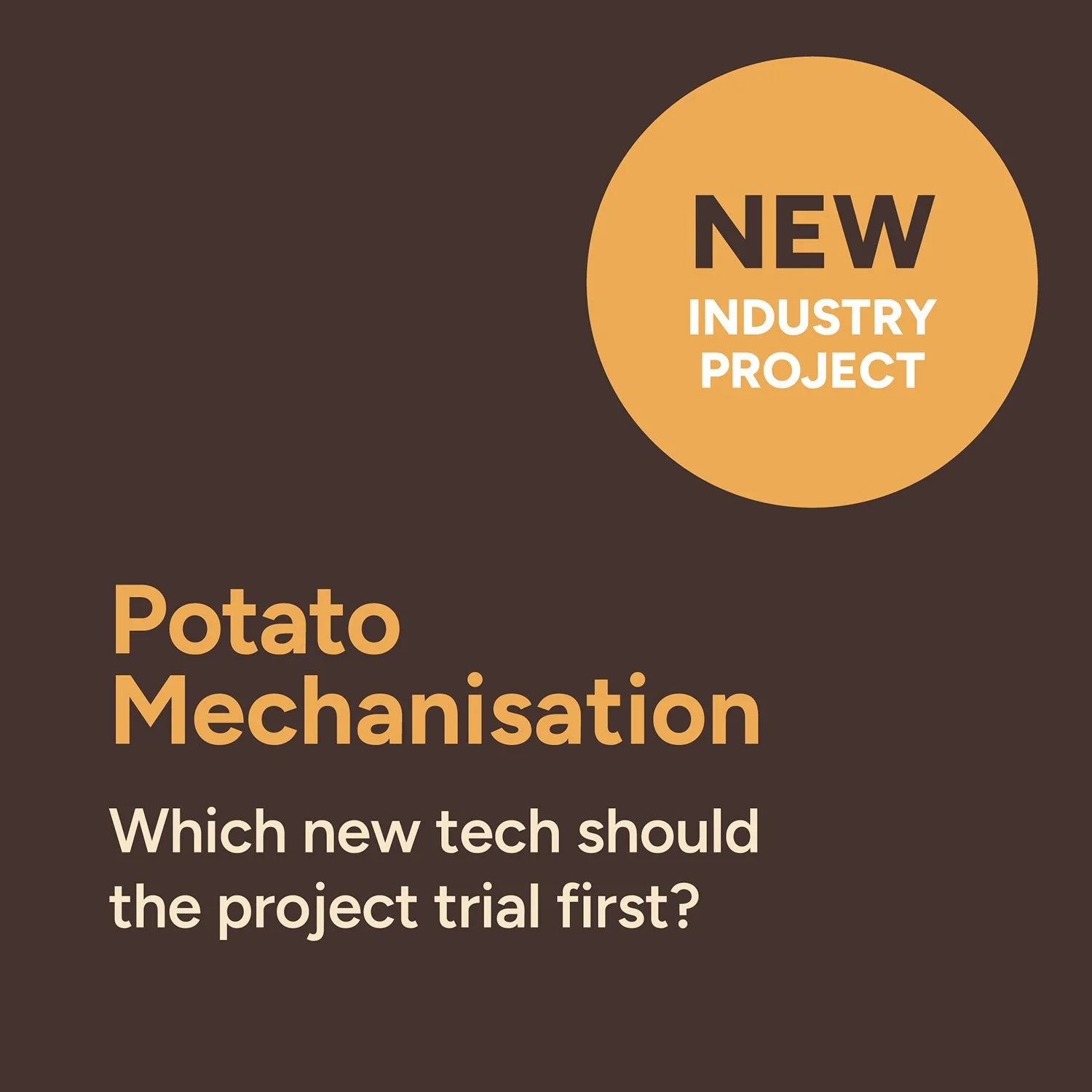 Get involved in the new Potato Mechanisation project