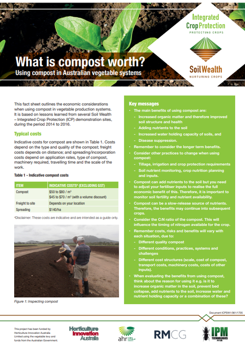 What is Compost Worth? Using Compost in Australian Vegetable Systems