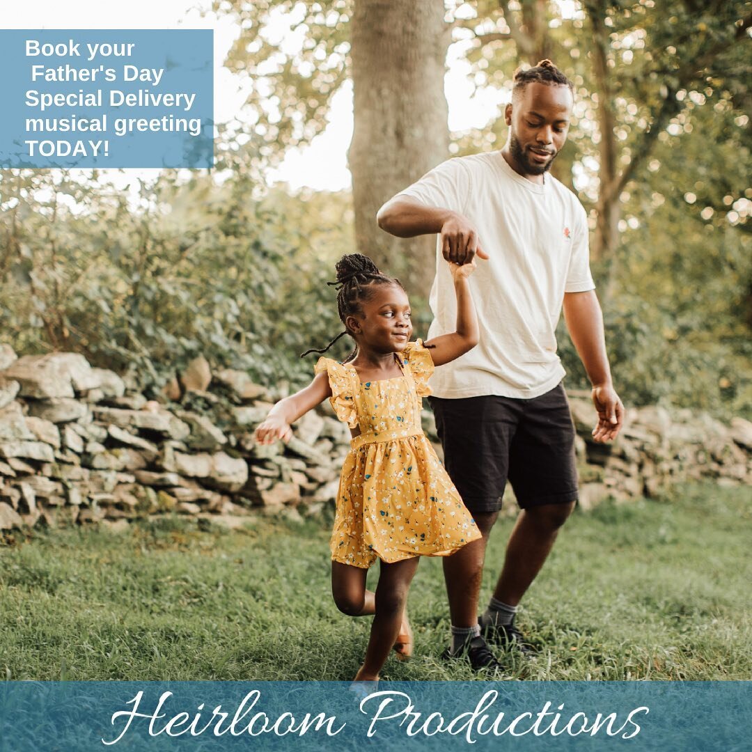 Are you looking for a special way to celebrate your dad for Father&rsquo;s Day? Click the link in our bio today for a Special Delivery musical greeting for Father&rsquo;s Day, or just because. 💌

#heirloomproductions#Fathersday#fathersdaygift#gifts#