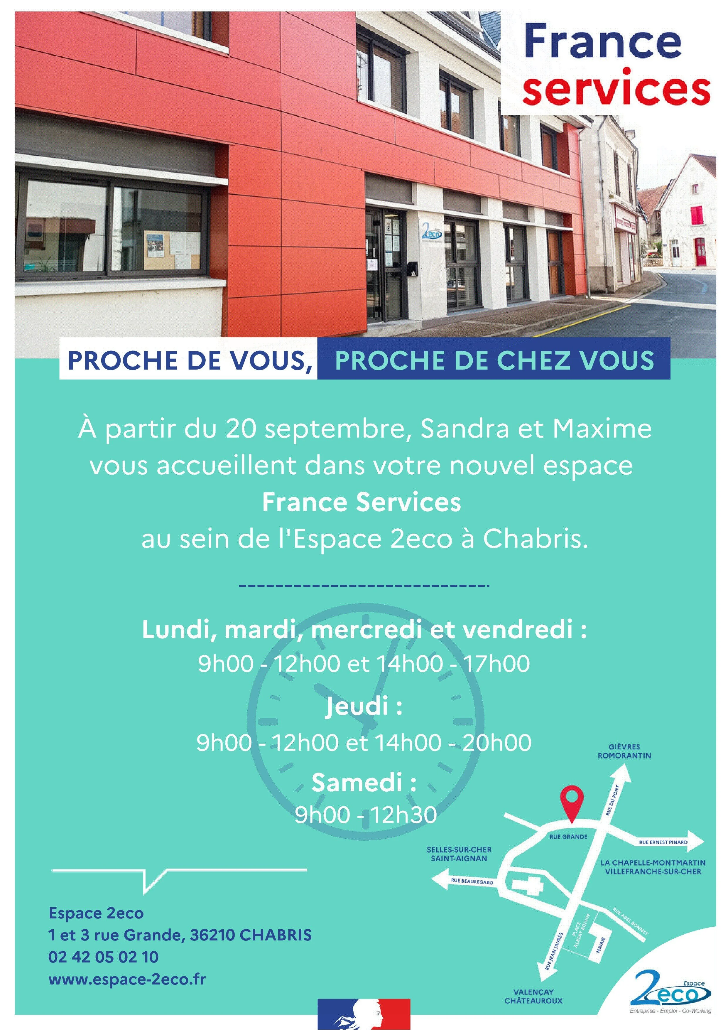 France Services à votre disposition à compter du lundi 20 Septembre 2021